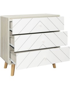 Dixie 3 Drawer Chest - Dusty Grey/White 2