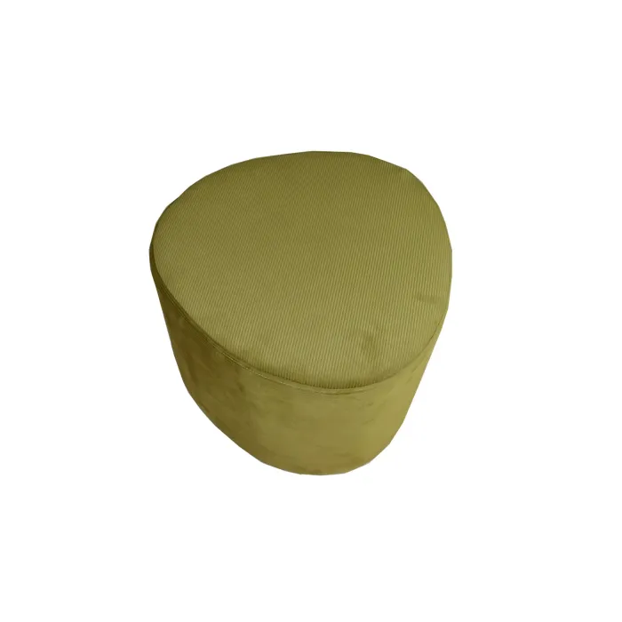 18552 Footstool - Yellow Fabric