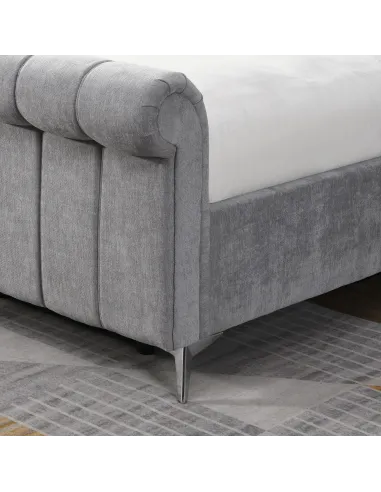 Carlow 4ft6 Side Gas Lift Bedframe - Grey