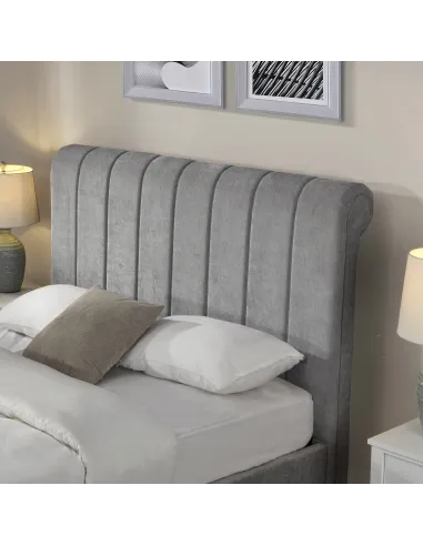 Carlow 4ft6 Side Gas Lift Bedframe - Grey