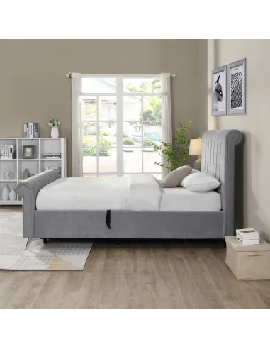 Carlow 5ft Side Gas Lift Bedframe - Grey