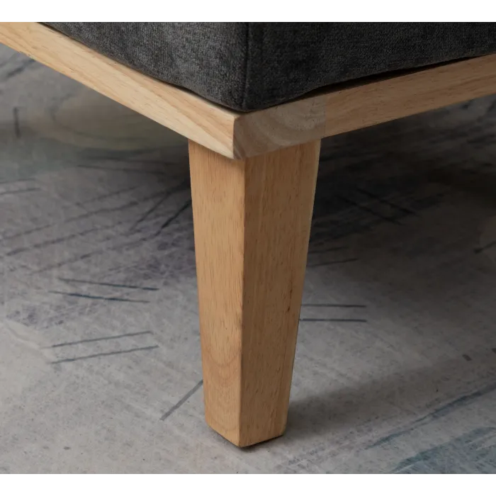 1986 Chair & Footstool - Dark Grey