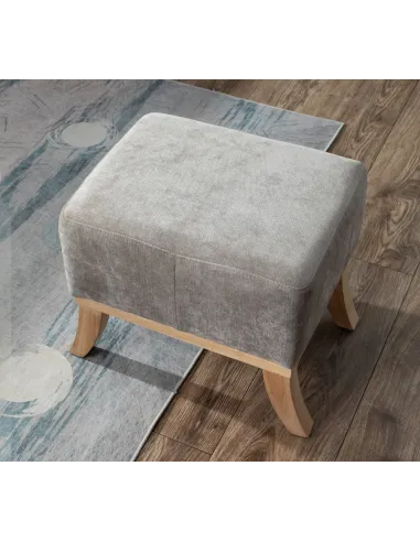 1986 Chair & Footstool - Light Grey