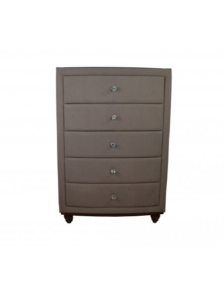 Diana 5 Drawer Chest - Mink Velvet