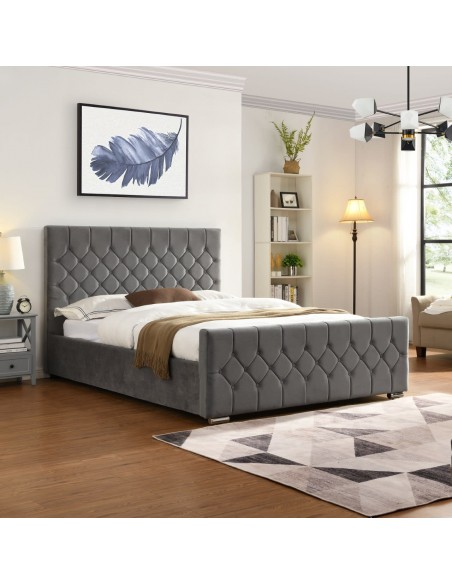 Galway 4FT6 Bedframe - Grey