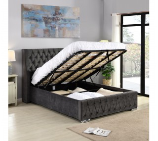 Jersey 4FT6 Bedframe - Dark...