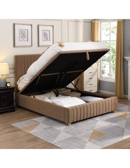 Kerry 4FT6 Gas Lift Storage Bedframe - Luxury Velvet