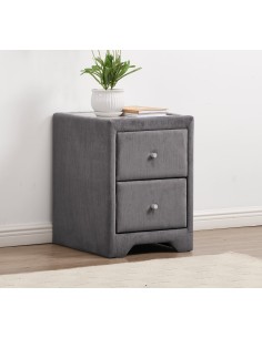 Kilkenny Bedside Locker - Grey Velvet