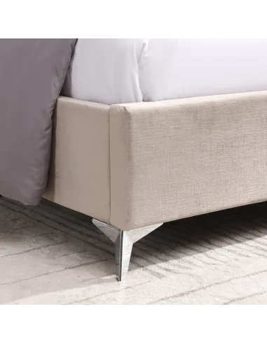 Mayo 4FT6 Bedframe -  Beige Fabric