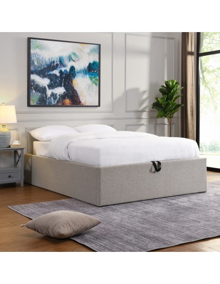 Oasis 5FT Storage Bedframe - Linen Grey