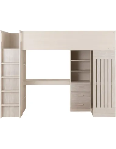 Jupiter High Sleeper Bed - White/Grey