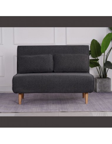 Aspen Double Sofa Bed Charcoal Fabric