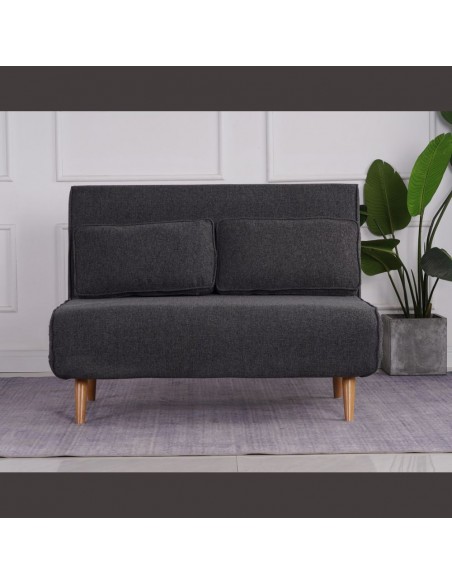 Aspen Double Sofa Bed - Charcoal