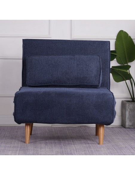 Aspen Single Sofa Bed - Denim Blue