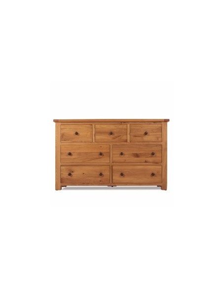 Aintree  3+3 Drawer Wide Chest - Oak