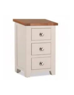 Siena 3 Drawer Bedside Locker - Silent Grey