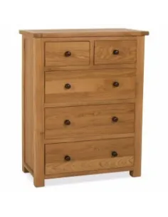 Siena 3+2 Drawer Chest - Oak