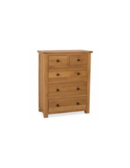 Siena 3+2 Drawer Chest - Oak