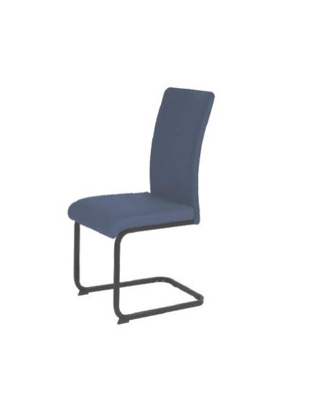 Liana Dining Chair - Blue PU/Black