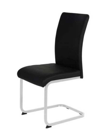 Liana Dining Chair - Black PU/Chrome