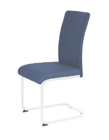 Liana Dining Chair - Blue PU/Chrome