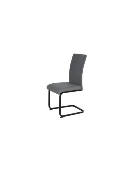 Liana Dining Chair - Grey PU/Black