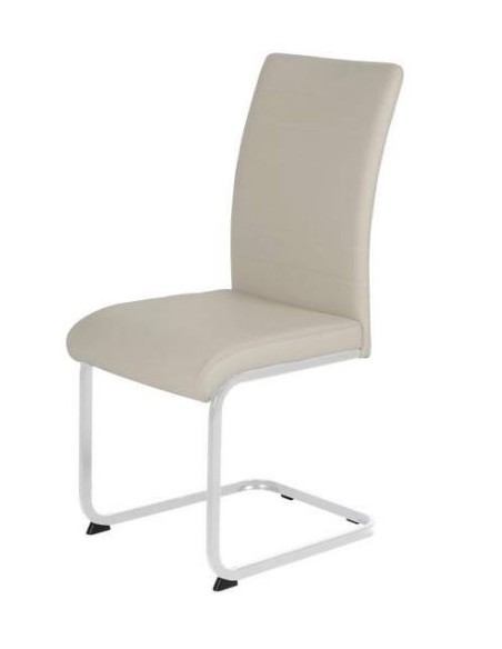 Liana Dining Chair - Taupe PU/Chrome