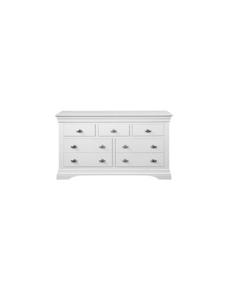 Bella 3+4 Drawer Wide Chest - White