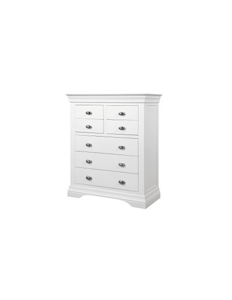 Bella 3+4 Drawer Chest - White