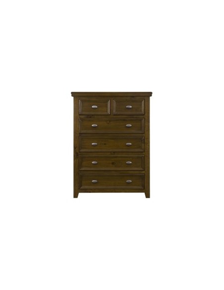 London 4+2 Drawer Chest - Dark Woodgrain