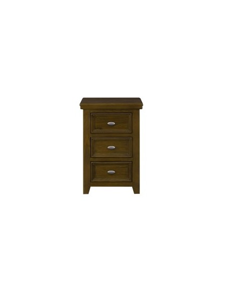 London 3 Drawer Bedside Locker - Dark Woodgrain