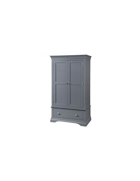 Daniella Double Wardrobe with Drawer - Dark Grey