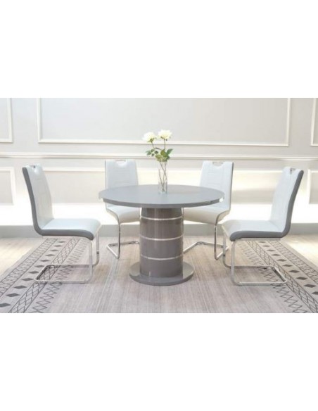 Modena Round Dining Table - Dark Grey