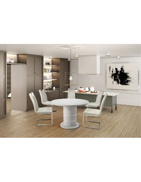 Modena Round Dining Table - Light Grey