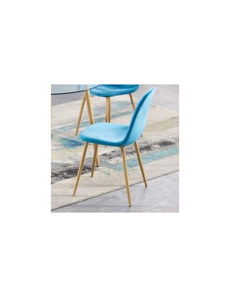 Oslo Dining Chair - Blue Velvet