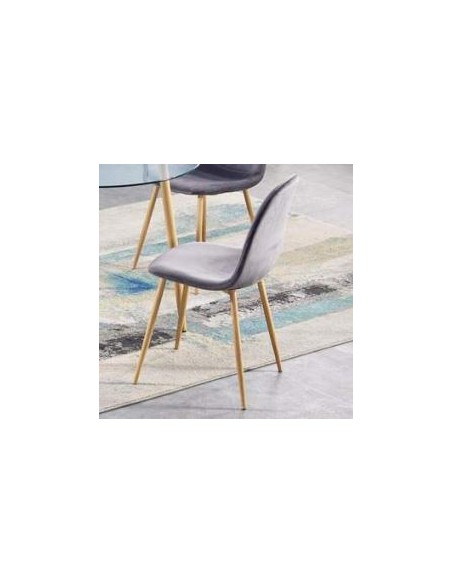 Oslo Dining Chair - Grey Velvet