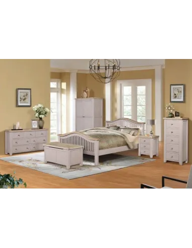 Salou 4+2 Drawer Chest - Whitewash Brushed Oak