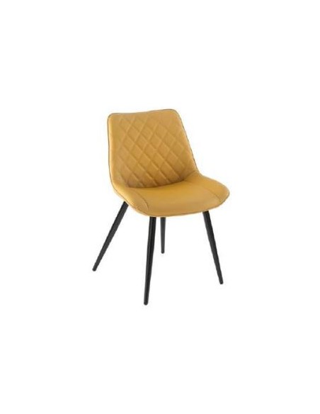 Silvia Dining Chair - Yellow PU