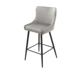 Talia Bar Stool - Grey Velvet