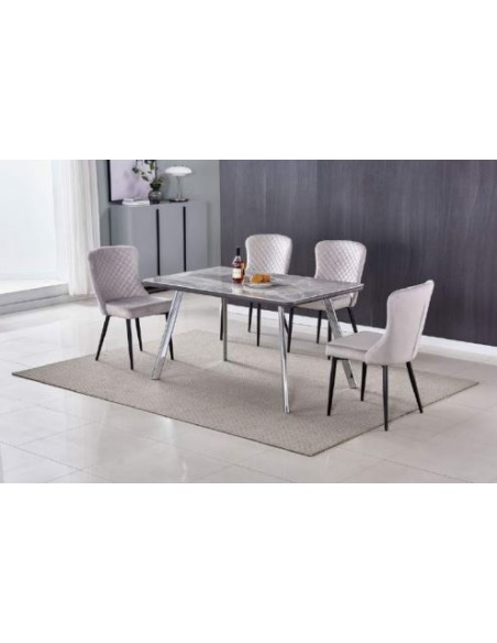 Dario 1.4 Metre Dining Table with Chrome Legs