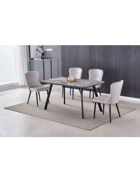 Dario 1.4 Metre Dining Table with Black Legs