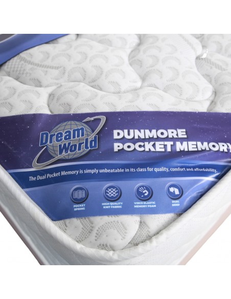 Dream World Dunmore Pocket Memory Mattress - 6FT