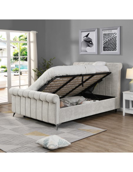 Carlow 4FT6 Side Gas Lift Bed - Beige