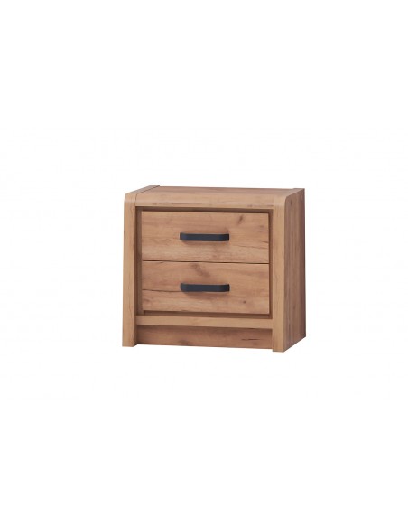 Jack 2 Drawer Bedside Locker - Oak