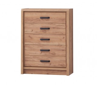 Jack 5 Drawer Tall Chest - Oak