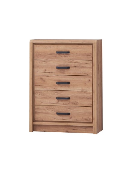 Jack 5 Drawer Tall Chest - Oak