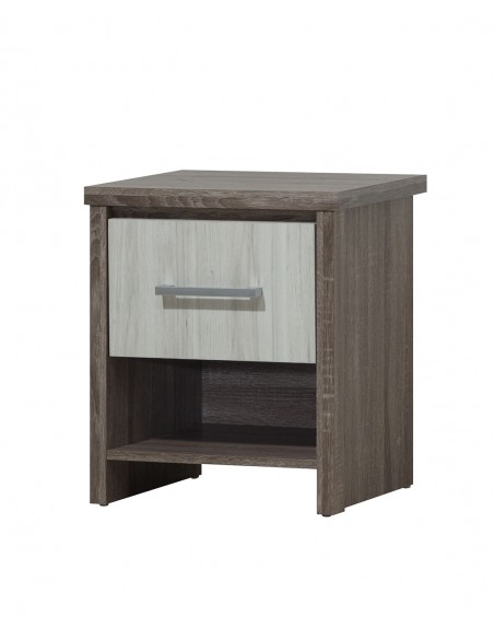 Lucy 1 Drawer Bedside Locker - Sonoma/Grey Oak