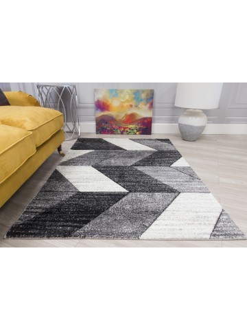 Impulse Chevron Rug - Grey