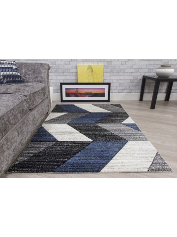 Impulse Chevron Rug - Navy