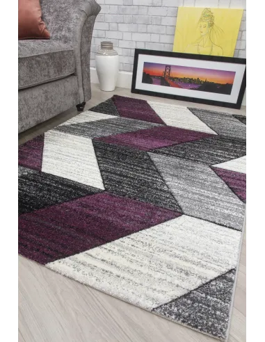 Impulse Chevron Rug - Purple